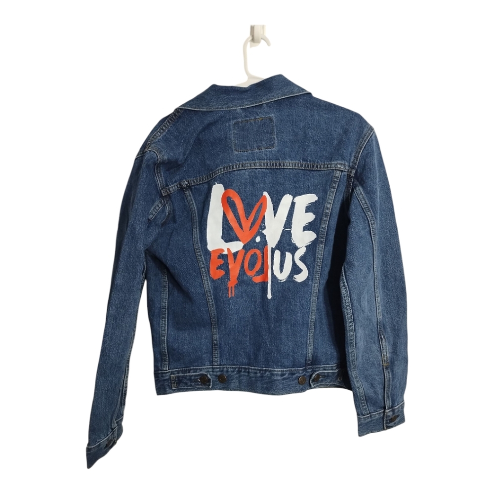 Levis Denim Button Up Boho Western‎ Festival Rodeo Jacket XS